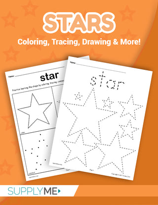 8 Star Worksheets - Tracing, Coloring Pages, Cutting & More!