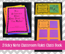 Interactive Classroom Rules Class Book with Sticky Notes!