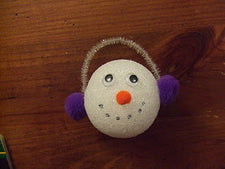 Styrofoam Ball Snowman Ornament
