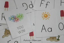FREE Summer Themed Printable Alphabet Game!