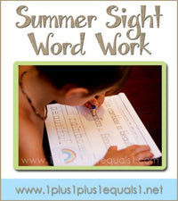 Summer Sight Word and Handwriting Practice (with FREE Printables!)