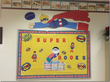 "Be A Reading Superhero!" Bulletin Board & Library Display