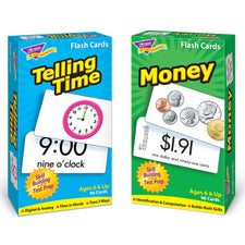 Telling Time & Money Flash Cards Set