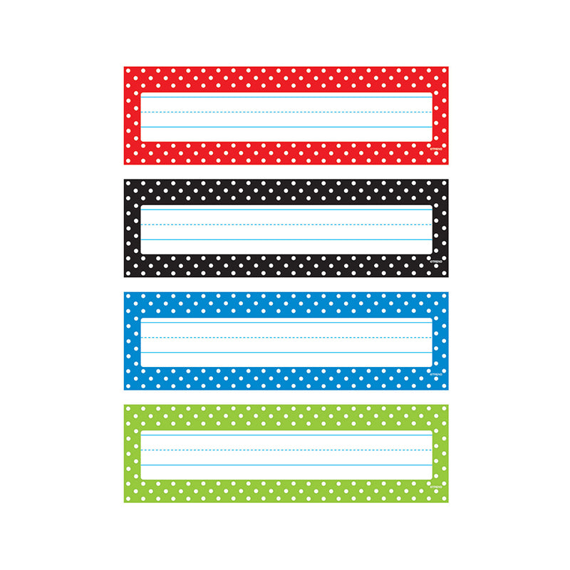 Polka Dots Desk Toppers® Name Plates Variety Pack