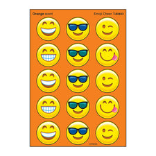 Emoji Cheer Stinky Stickers® (Orange) – Large Round