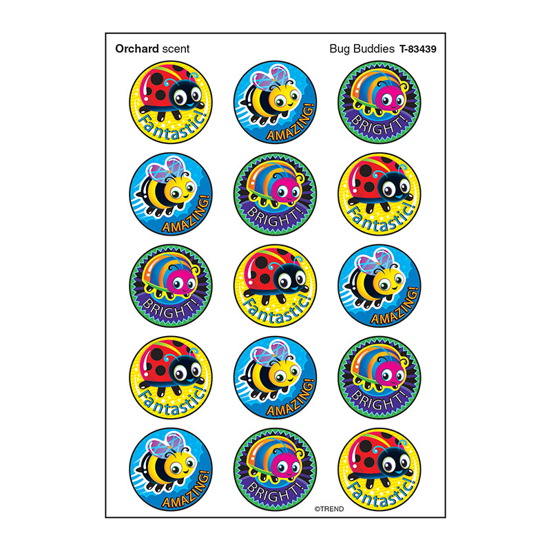 Bug Buddies Stinky Stickers® (Orchard) – Large Round