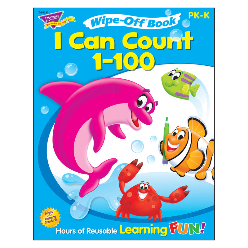 Trend Enterprises I Can Count 1-100 Wipe-Off® Book