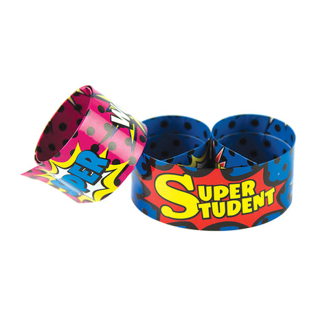 Superhero Super Student Slap Bracelets