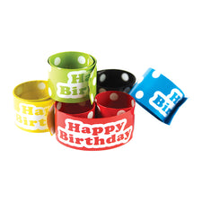 Polka Dots Happy Birthday Slap Bracelets