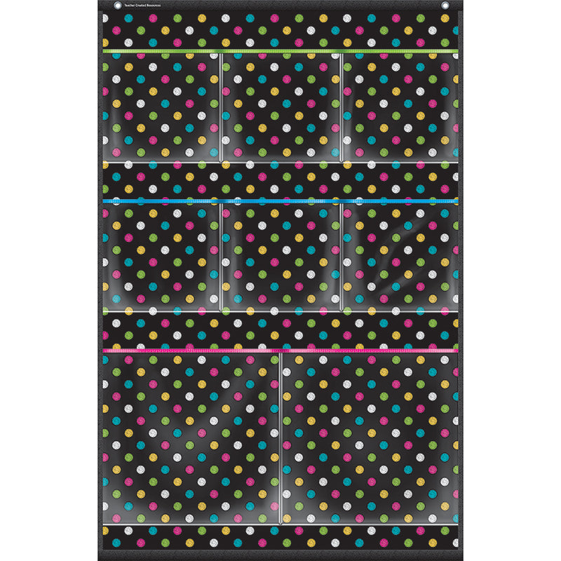 Chalkboard Brights 8 Pocket Small Storage Pocket Chart