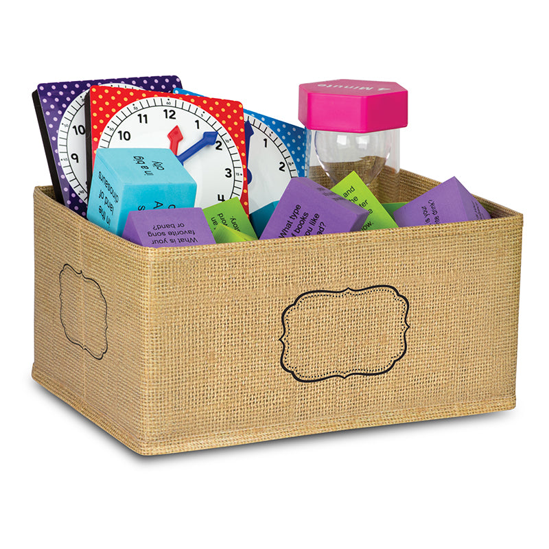 Burlap Small Storage Bin