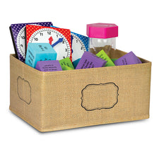 Burlap Small Storage Bin
