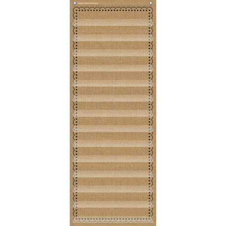 Burlap 14 Pocket Chart