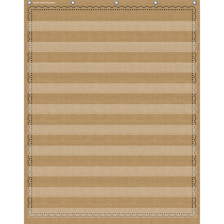 Burlap 10 Pocket Chart