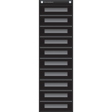 Black 10 Pocket File Storage Pocket