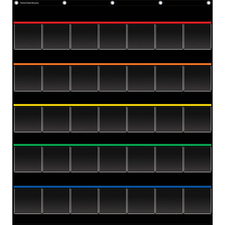 Black Storage Pocket Chart 