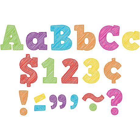 Scribble Bold Block 4" Letters Combo Pack