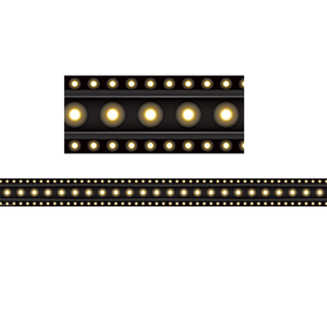 Black Marquee Straight Bulletin Board Border Trim
