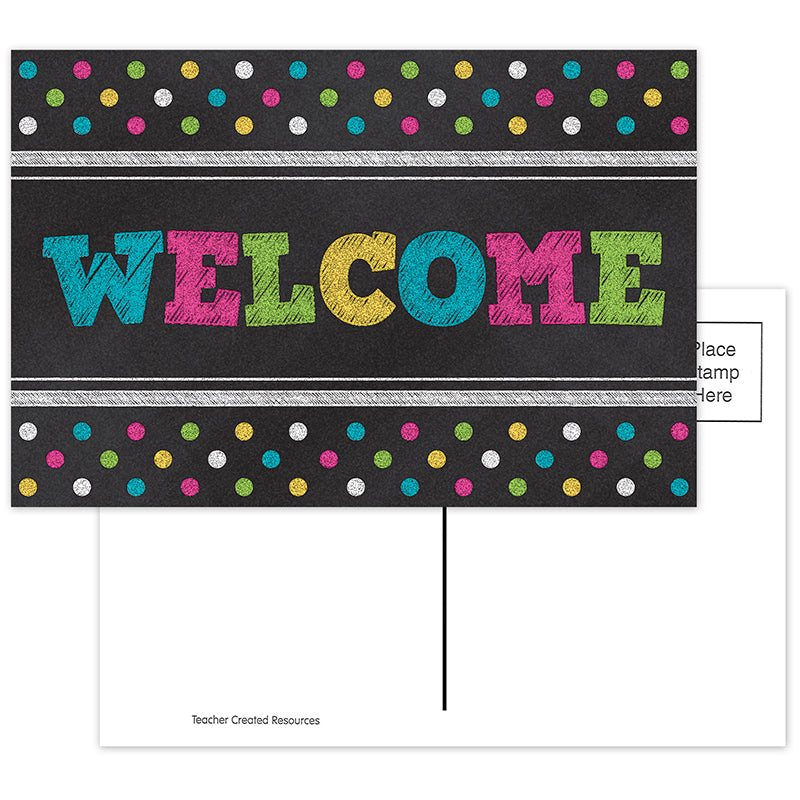 Chalkboard Brights Welcome Postcards