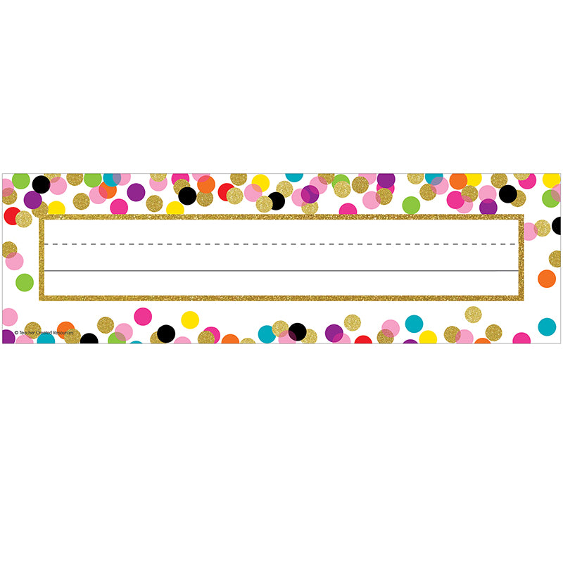 Confetti Flat Name Plates