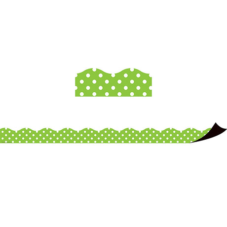 Lime Polka Dots Magnetic Borders