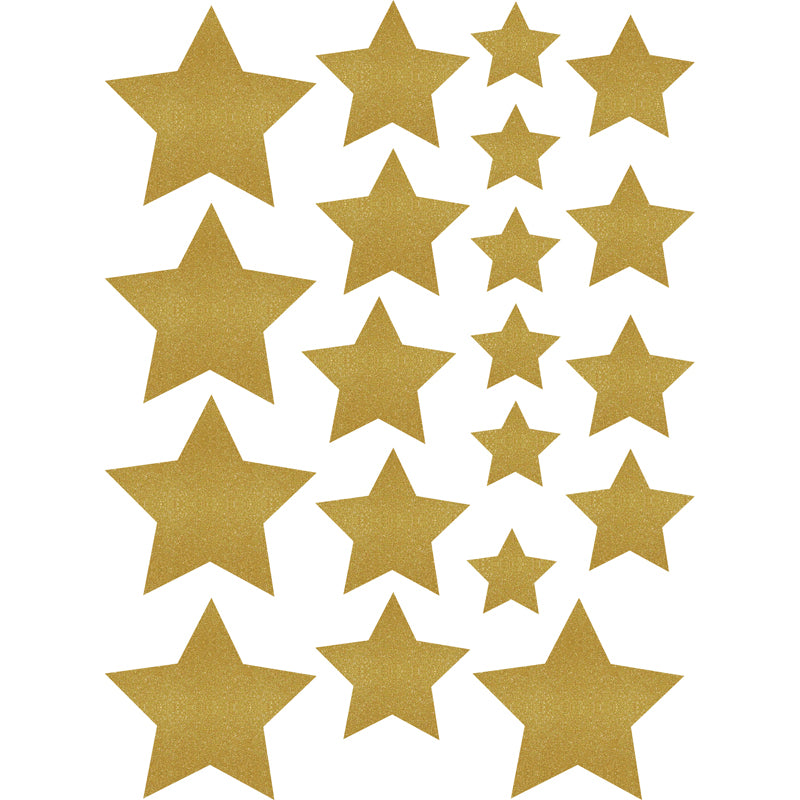 Gold Shimmer Stars Assorted Sizes Accents