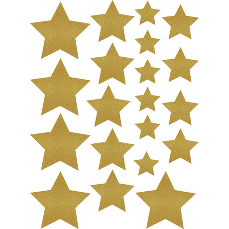 Gold Shimmer Stars Assorted Sizes Accents