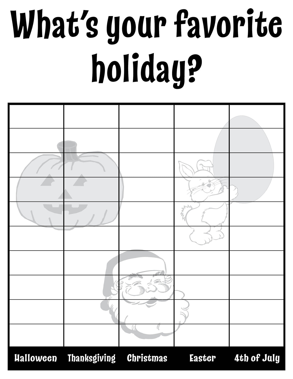 FREE 8 Printable "All About Us" Tally Chart Worksheets!