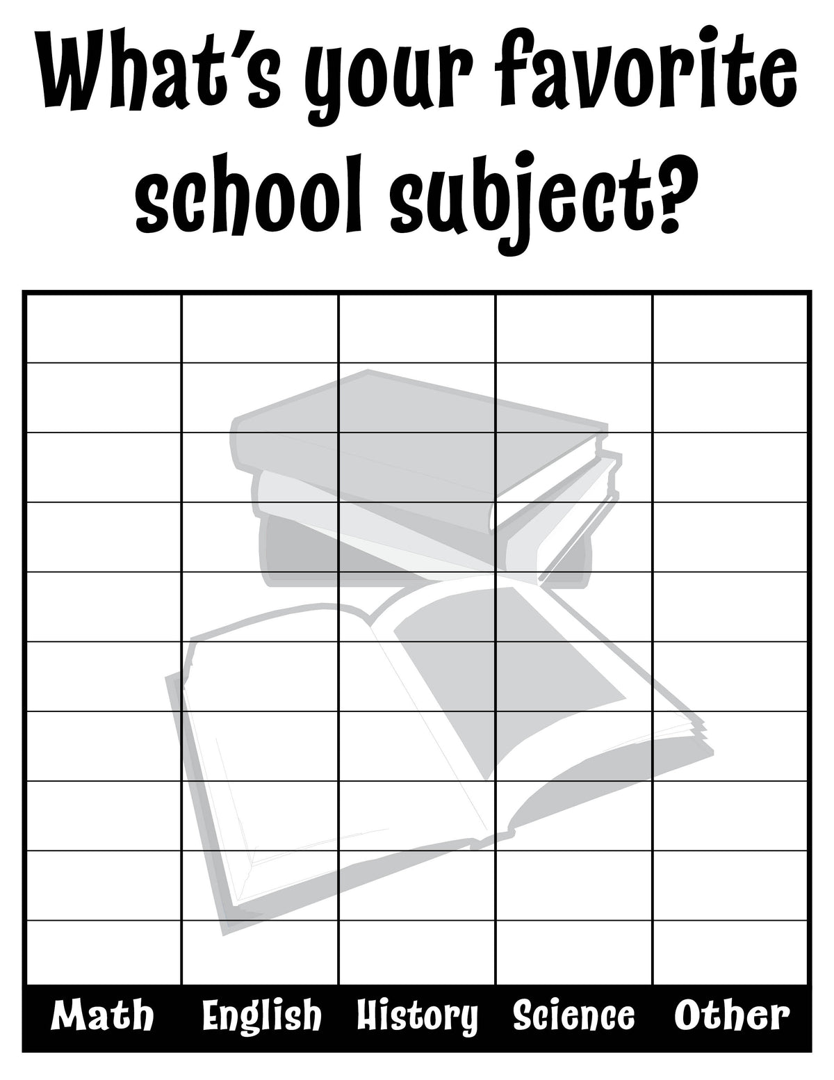FREE 8 Printable "All About Us" Tally Chart Worksheets!