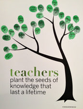 Classroom Fingerprint Tree - Teacher Appreciation + End of the Year Gift
