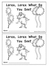 Seuss Emergent Reader - Lorax, Lorax, What Do You See?