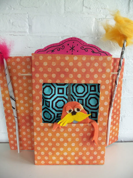 The Lorax Recycled Puppet Theater Craft