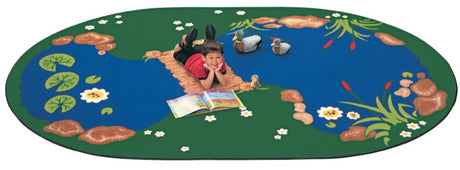 The Pond Classroom Rug, 8'3" x 11'8" Oval
