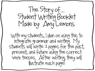 "The Story of..." FREE Student Writing Booklet