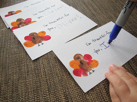 Thanksgiving Fun - Thumbprint Turkey Craft