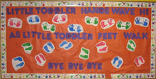 Toddler Handprint and Footprint Bulletin Board Idea & Craft