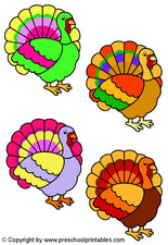 Turkey Lurkey Color Match File Folder Game