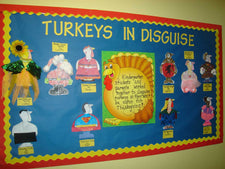 Turkeys In Disguise Thanksgiving Bulletin Board Idea