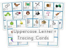 Uppercase Letter Tracing Cards