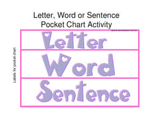 Valentine's Day Sorting - Letter, Word, or Sentence