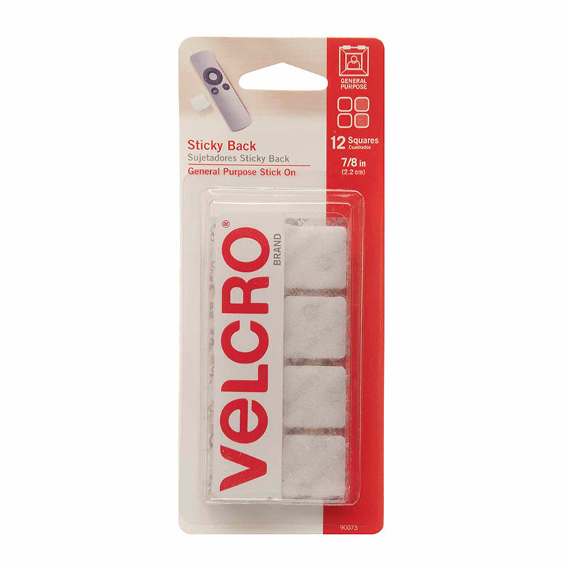 Velcro Tape 7/8 Squares White