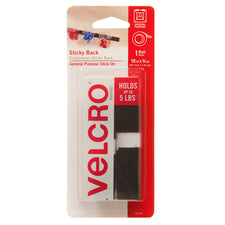 VELCRO® Brand Sticky Back 18" x 3/4" Tape, 1 Roll, Black