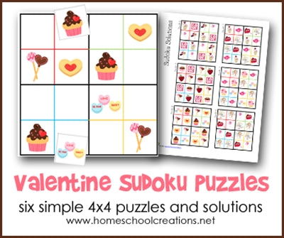 FREE Valentine's Day Themed Sudoku Puzzles!