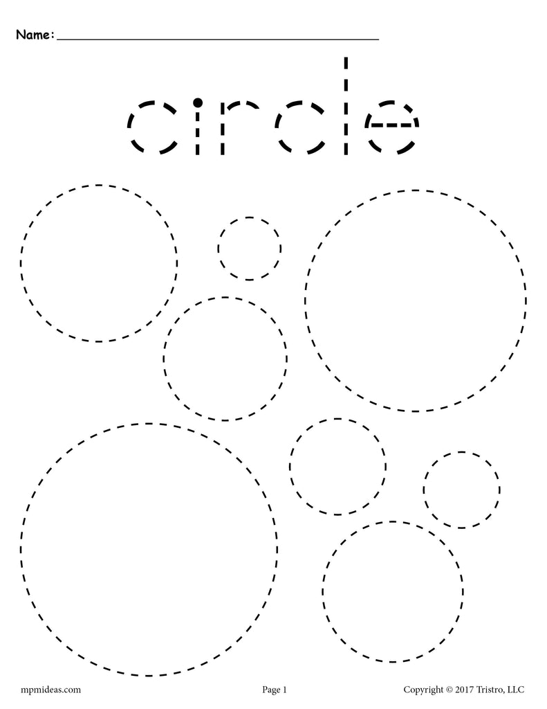 FREE Circles Tracing Worksheet