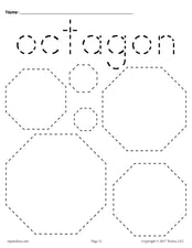 FREE Octagons Tracing Worksheet