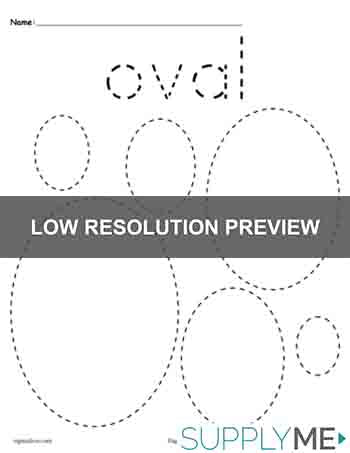 Ovals Tracing Worksheet