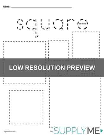Squares Tracing Worksheet