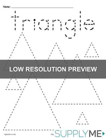 Triangles Tracing Worksheet