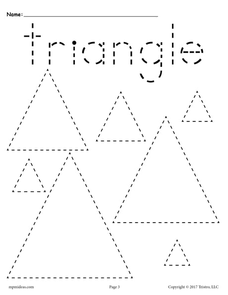 FREE Triangles Tracing Worksheet