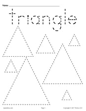 FREE Triangles Tracing Worksheet
